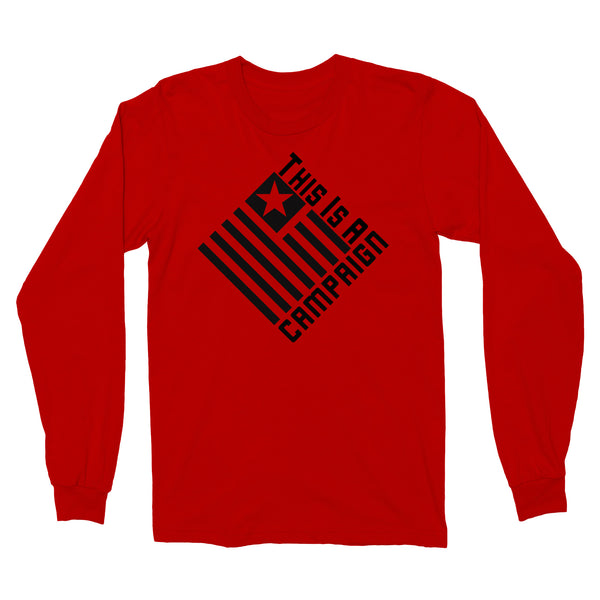 TIAC- Long Sleeve Black On Red - This Is A Campaign iAmJoeStone